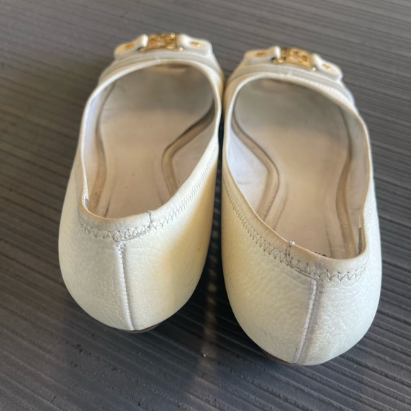 Tory burch wedges in white- used but in good condition Size 10 - Picture 2 of 4